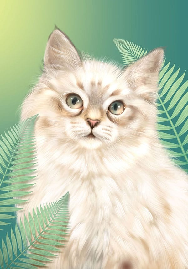 White Cat Sample Artwork